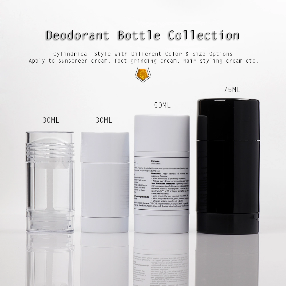 Men&prime;s and Women&prime;s Universal Plastic Bottle Roll on Deodorant Stick Container Anti-Perspirant PP Deodorant Stick Container