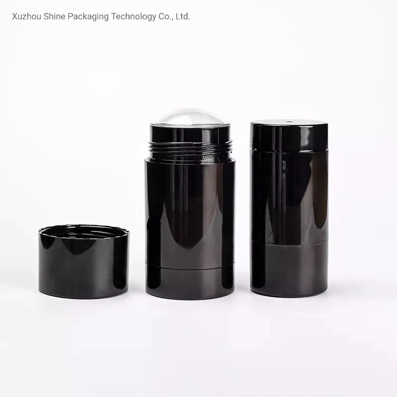 Round Twist up Salve Plastic Deodorant Tube 15ml 30ml 50ml 75g Black White Clear Empty Plastic Deodorant Stick Container
