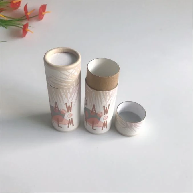 Recyclable Deodorant Packaging Containers Natural Biodegradable Cardboard Deodorant Paper Tube Cosmetics Container