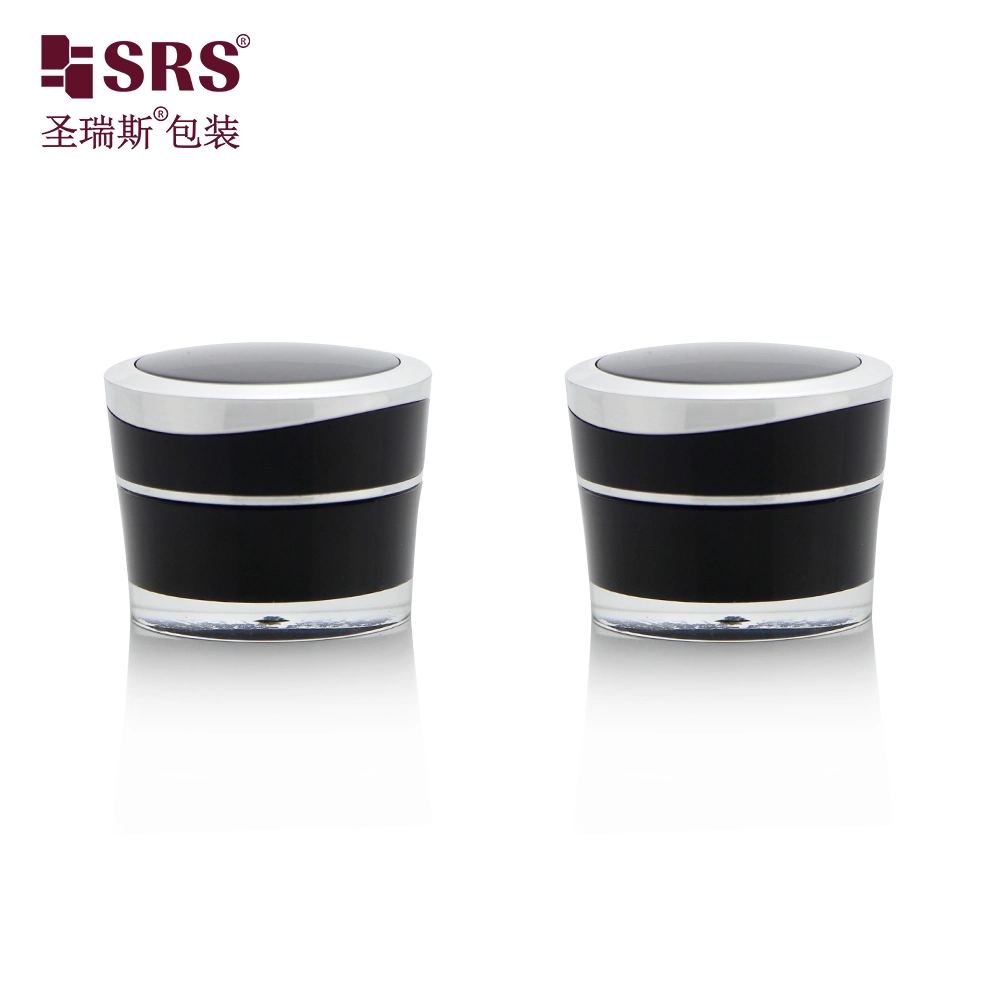 Empty Luxury 5g 15g 30g 50g Acrylic Skincare Plastic Double Wall Cosmetic Face Cream Plastic Jars Packaging