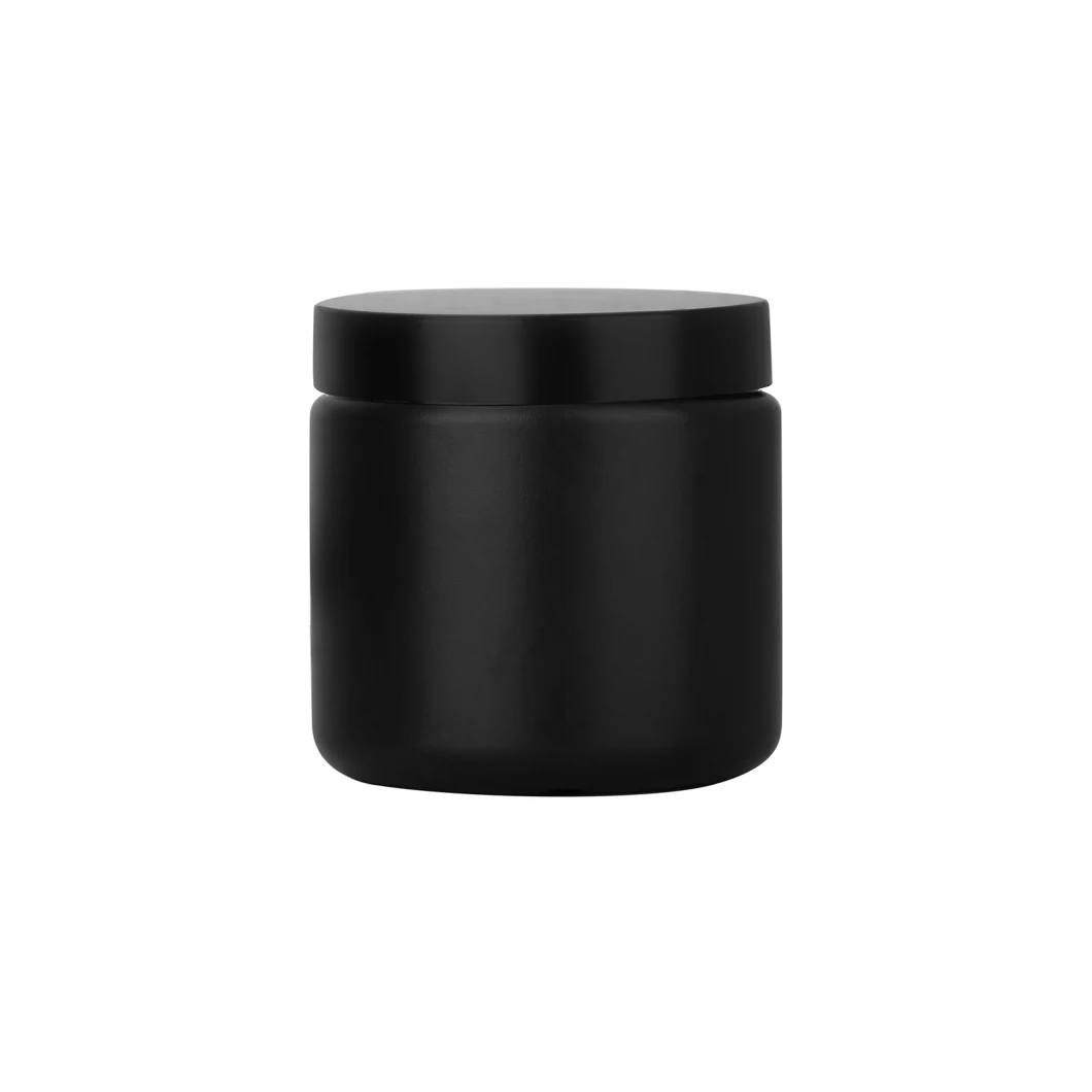 500ml 16oz Hair Oil Pomade Black Plastic HDPE Jar