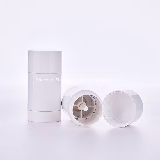 2.5 Oz 75ml Empty White Black Round Plastic Bottom Fill Deodorant Tube Reusable Stick Containers