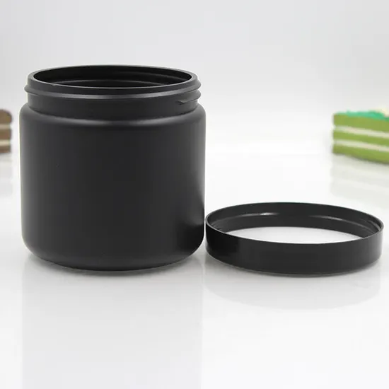500ml 16oz Hair Oil Pomade Black Plastic HDPE Jar