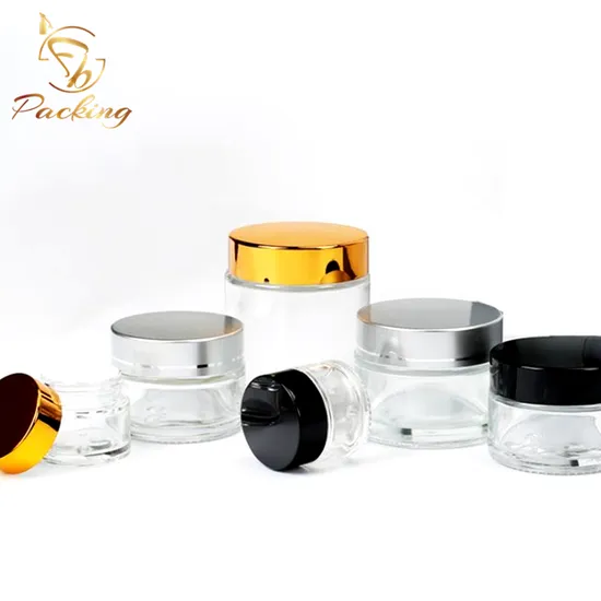 20% off Wholesale Packaging Clear Cosmetic Glass Jar 20g 30g 50g 100g for Cream or Perfume