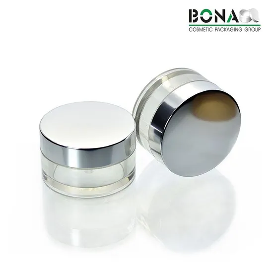 50g Cosmetic Jar Double Wall Clear Acrylic Jar for Cosmetic Packaging