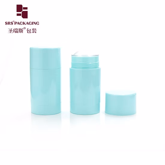 30ml 50ml 75ml Round Empty Plastic Deodorant Containers for Cosmetics Packaging