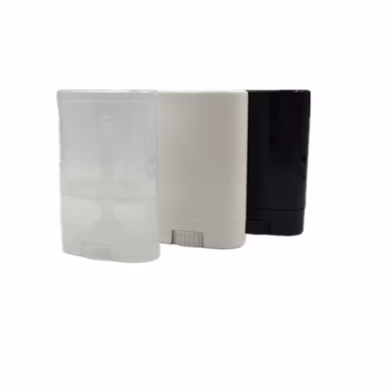 15g Flat Oval Lip Balm Tube and Deodorant Container